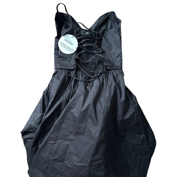 NWT Babyboo Mariella Midi Corseted Bodice Black Dress Size Small - Picture 4 of 5
